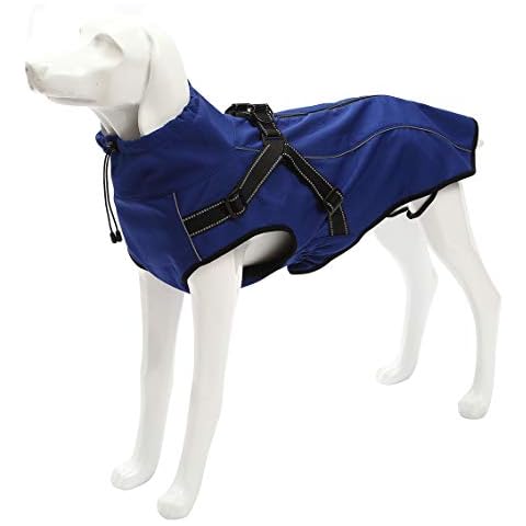 Morezi wasserdichte Hundegeschirrjacke, Winddichte Hundeweste mit reflektierenden Streifen, Sporthundejacke mit hohem Kragen Cover