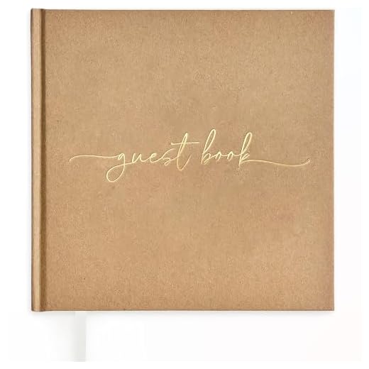 Plantvibes Libro de visitas Premium para Bodas, 72 páginas de Papel Grueso, no se rompe, Estilo Vintage, con título Dorado, Ideal para Bodas, Aniversarios, cumpleaños