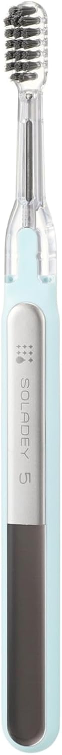 Soladey5 Ionic Toothbrush, Blue, Large Solar Panels and TiO2 Semiconductor, You can Brush Without Toothpaste