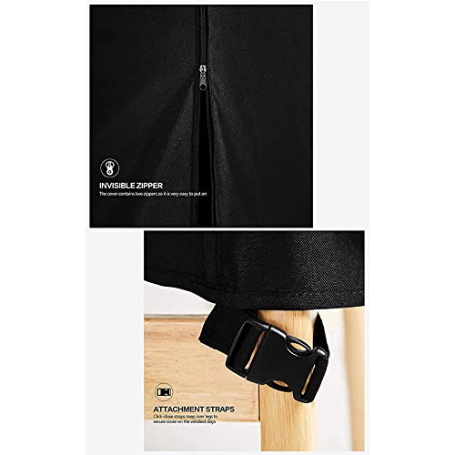 Outdoor Swing Cover 3 Seater Patio Swing Chair Glider Cover, Swing Cover Outdoor Hammock Waterproof Cover With Zipper Design All Weather Protection 85''L X 49" W X 67" H #TOP6