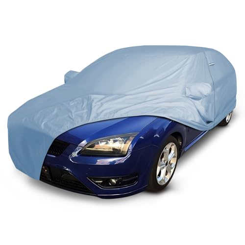Image of iCarCover Premium Car Cover for 2000-2007 Ford Focus 2-Door, 4-Door Hatchback Heavy Duty Waterproof All-Weather Automobiles Custom Fit Indoor Outdoor UV Snow Protection Covers with Straps and Bag