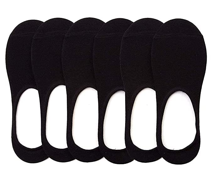 SANTOSH ENTERPRISES Solutions Men'S And Women'S Cotton Low Cut Loafer Socks | No -Show| Anti Slip Silicon Grip (BLACK)-picture-18