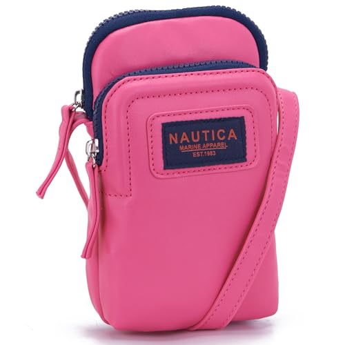 Image of Nautica Catalina Vegan Leather RFID Womens Crossbody Cell Phone Purse Holder Wallet