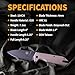 Off-Grid Knives - Stinger XL Folding Knife w. Spear Point Blade, Crucible 154CM Steel, G10 Scales, Deep Carry Clip (Coyote)