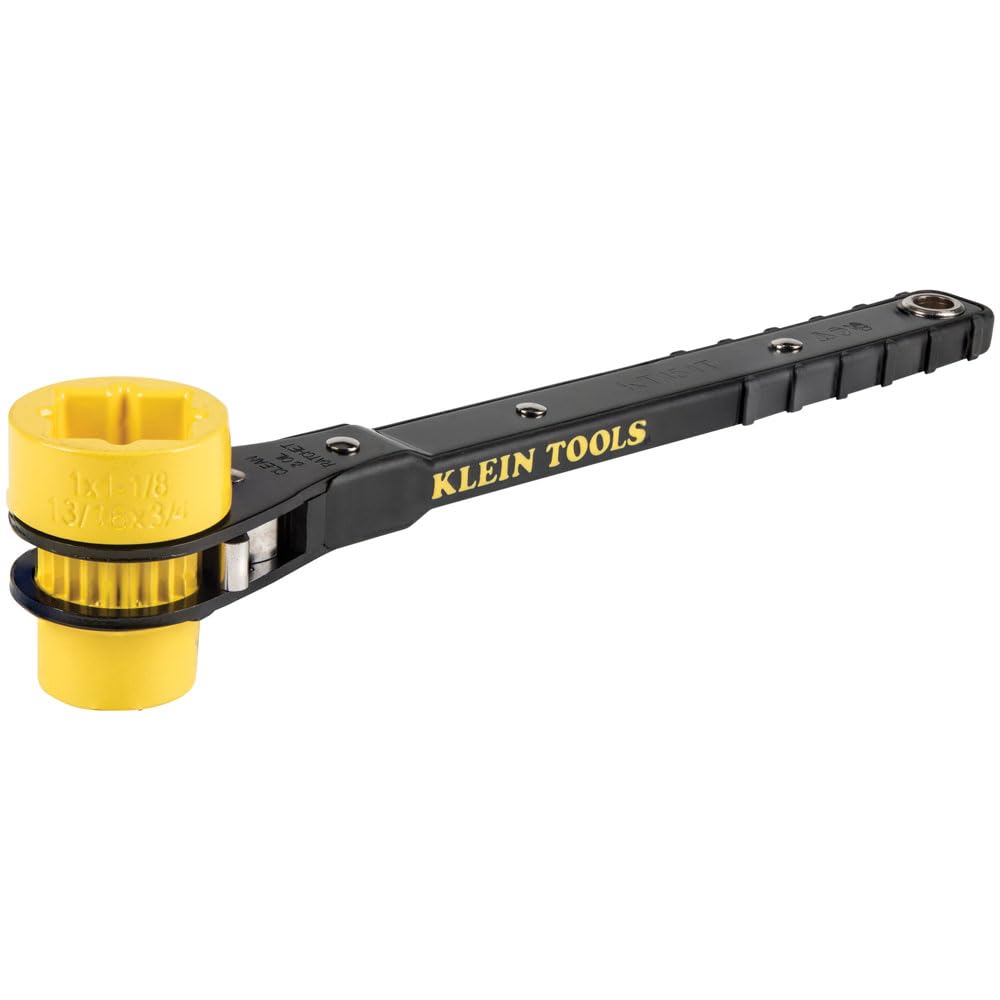 標本用品 KT Klein Tools KT151T Lineman's Ratcheting Wrench with Bolt-Through