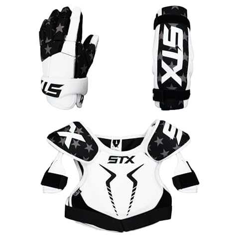 3-Piece STX Stallion 75 USA Lacrosse Starter Set (No Helmet, No Stick) Cover
