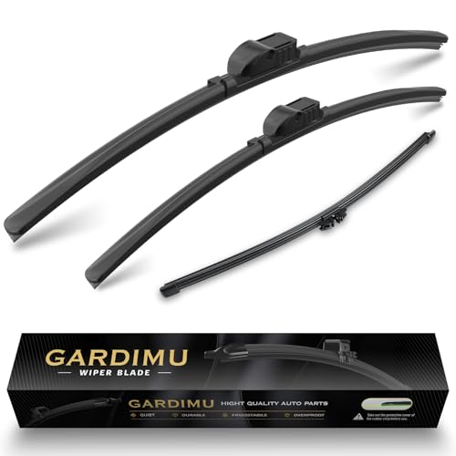 Image of Front and Rear Windshield Wiper Blades, 3 Pcs Front and Back Windshield Wipers Blades Replacement for BMW X3 F25 2011-2017, Car Window Wiper Blades for 2011 2012 2013 2014 2015 2016 2017.