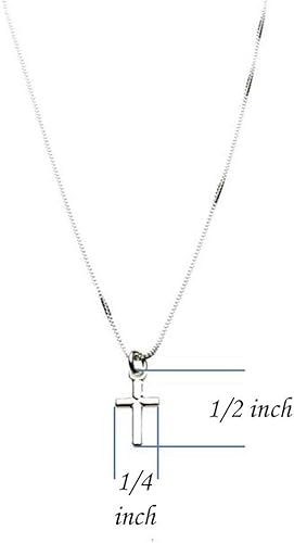 Miniatura 4 de Cadena de plata de ley con dije de cruz pequeña sin níquel collar Italia