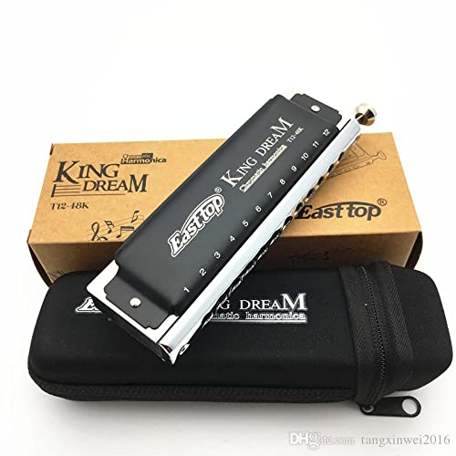 Image of East Top T1248K Chromatic Harmonica Mouth Organ, 12 Holes 48 Tunes Easttop King Dream C key 1248K