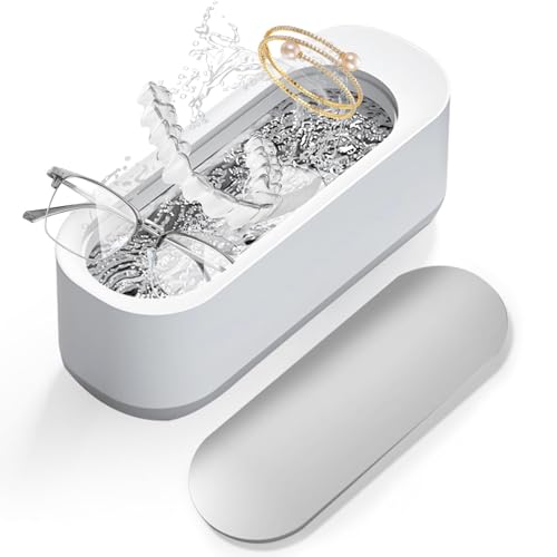 Limpiador Ultrasónico 300ML 45KHz, Máquina Ultrasonidos Limpieza Profunda para Joyas, Gafas, Relojes, Dentaduras, Monedas, pinceles maquillaje, Portátil y Silenciosa limpiador ultrasónico para gafas Limpiador Ultrasónico 300ML 45KHz, Máquina Ultrasonidos Limpieza Profunda para Joyas, Gafas, Relojes, Dentaduras, Monedas, pinceles maquillaje, Portátil y Silenciosa limpiador ultrasónico para gafas