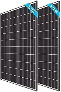 Renogy Solar Panel, 640W Monocrystalline Solar Panel, 2pcs 320W Solar Panel PV Module Solar Power System, High-Efficiency Solar Panel for Campervan, Home, Boat, Residential Commercial House