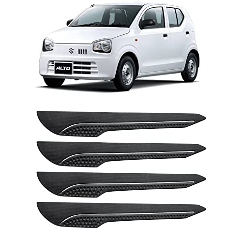 Image of AOSIS-Car Bumper Protector /Bumper Guard for Maruti Suzuki altoTurbo with Single Chrome Stripe (4-Pcs)
