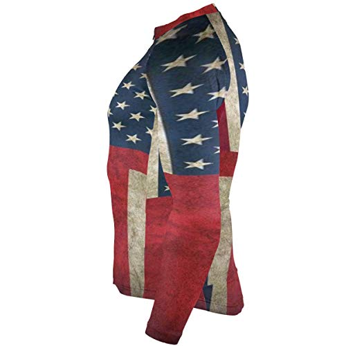 SLHFPX American Flag British Mens Cycling Jersey Top Long Sleeve Outdoor Biking Skinsuits Outfit