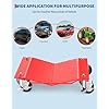 4 Pack Car Wheel Dolly, 6000 Lbs Car Moving Dolly, Wheel Dolly Car Tire Stake, Heavy-Duty Car Tire Dolly Cart Moving Cars, Trucks, Trailers, Motorcycles, and Boats, Red