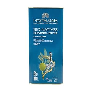 NOSTALGAIA 5 Litres Bio Griechisches Natives Olivenöl Extra – 100% Koroneiki, Kaltgepresst, Hoher Polyphenolgehalt, Frische Ernte 2025/2026, Premium Qualität, 5L Kanister