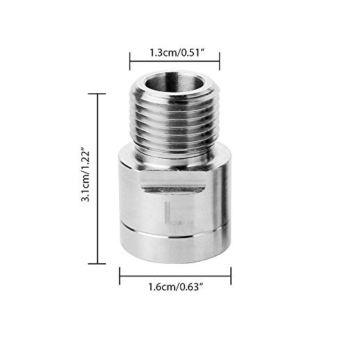 PeSandy Bike Pedal Extenders, 1 Pair Chrome-Molybdenum Steel Bicycle Pedal Extender Extended Pedal Spacer Fit Any 9/16 in Threaded Pedals Bike SPD MT MTB BMX Road Street Bicycle, Extended 20mm/ 0.79in