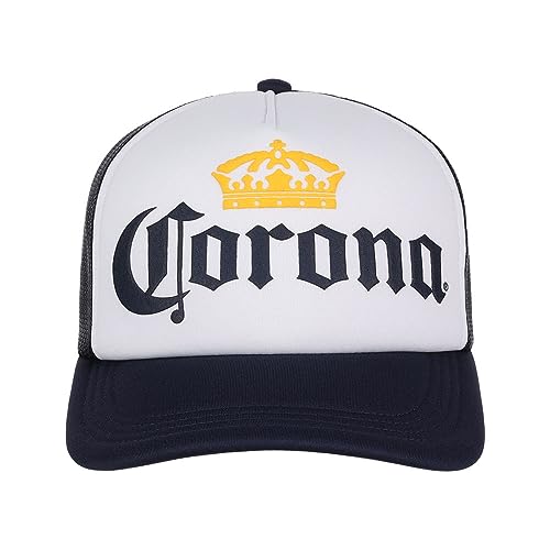 Corona Boné Snapback Ajustável Beer Trucker, Azul-marinho/branco, Tamanho Único