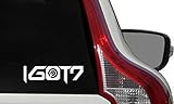 GOT7 Fanclub 'I GOT 7' Target Car Vinyl Sticker Decal Bumper Sticker for Auto Cars Trucks Windshield Custom Walls Windows Ipad MacBook Laptop Home and More (White)