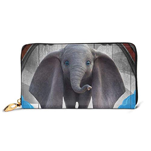 Preisvergleich Produktbild JHGFG Dumbo Wallet Leder Reißverschluss um Clutch Geldbörse Kartenhalter Organizer.