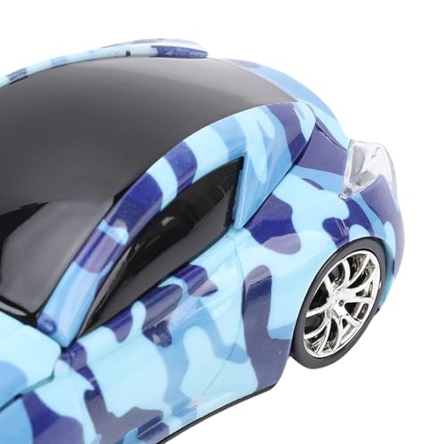PUSOKEI Bezprzewodowa Mysz 2,4 GHz, Fajny Sportowy Kształt Samochodu, Ergonomiczne Myszy Optyczne z Odbiornikiem USB do Komputera Przenośnego, Domowego Biura, Szkoły (BLUE)