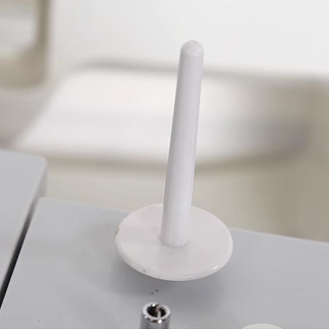 Portacarretes Para Máquina De Coser - Pack De 3 Unidades, Plástico Blanco, Compatibles Con Máquinas Domésticas