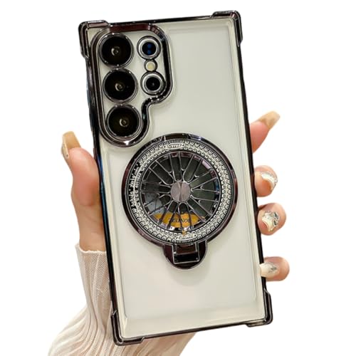 Samsung S25 Ultra S24 Plus S23 S22 S21 S20 Fe��]�W���C���u���P�b�g�J�o�[(S22/�u���b�N)�p�������b�L�G�A�o�b�O�ϏՌ��P�[�X