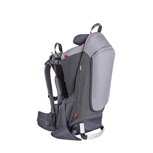 phil&teds Escape Child Carrier Frame Backpack, Height-Adjustable Body-Tech Harness, Includes: Hood, Daypack, Change Mat, 30L Storage