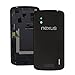 Battery Door Cover Back Housing with NFC Chip For LG Google Nexus 4 E960 OEM NEW (Black)