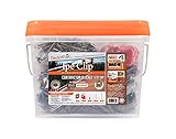 DeckWise (Brown) Ipe Clip Extreme S Hidden Deck Fasteners, 5/32' Gap, Stainless Steel Black #8x2 Trim-Head Screws for 300 Sq.Ft. of AD and KD Hardwood, Thermal or Composite Decks (525 Bucket)