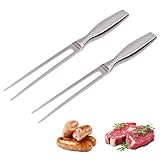 Zueyen Fleischgabel 2er Set aus Edelstahl, 30cm Grillgabel, Multifunktionale Kochgabel, Servier- Bratengabel, Fonduegabeln, Spülmaschinenfest Pellkartoffelgabel
