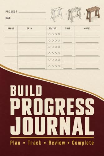 Build Progress Journal: Workshop Project Record for Woodworkers Tracking Construction Stages, Completed Tasks, Design Changes, Material Updates, Problems, Solutions, and Final Notes