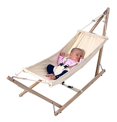 Amazonas Koala Baby Hangmatset, Hangmat en Frame, 161 x 45 x 55 cm, 0-9 Maanden tot 15 kg, Beige - Afbeelding 4