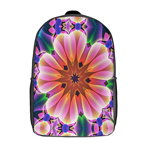 Sac à dos imprimé en 3D style kaléidoscope pour fille et garçon