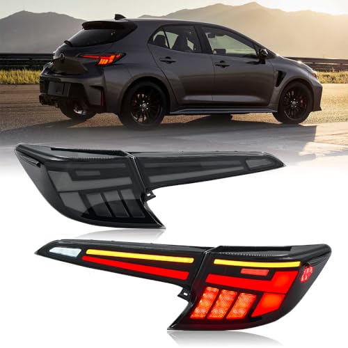 T T-ABC New Taillight Compatible with Toyota Corolla Tail Light 2020-2026 L LE SE Nightshade XSE XLE Apex Edition Hybrid Rear Lights Spoiler Trunk Accessories Custom Back Replacement (T1 Hatchback)