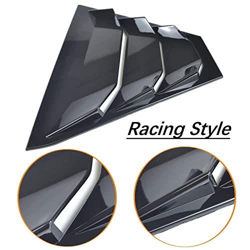 For Nissan Altima 2019-2023 Rear Side Window Louvers,Racing Style Louvers Air Vent Scoop Shades Cover Blinds 1Pair (Glossy Black) #TOP4