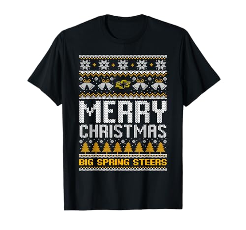 Big Spring Steers Logo Merry Christmas Ugly Sweater HS T-Shirt