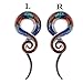 Oyaface 2pcs Glass Spiral Ear Plugs Expander Tunnels Ear Piercing Jewelry 4g-9/16 (Red quicksand-4g(5mm))