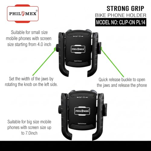 Image of Anti Vibration Damper with Quick Release 360 Rotation Waterproof Bike /Motorcycle /Scooter Mobile Phone Holder, Stand, Mount Ideal for Maps and GPS Navigation (Latest)