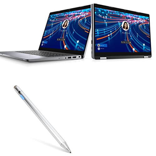BoxWave �X�^�C���X�y�� Dell Latitude 5320 2-in-1�Ή� - AccuPoint Active Stylus�A�ɍ׃`�b�v�t���d�q�X�^�C���X - ���^���b�N�V���o�[