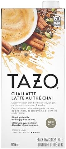 TAZO Chai Concentrate - 946 mL (Pack of 1), At Home Café Experien...