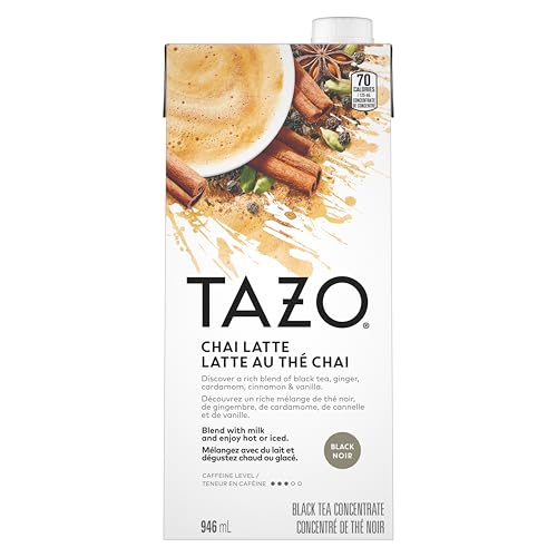 TAZO - TAZO Chai Concentrate - 946 mL (Pack of 1), At Home Café Experience, Flavorful and Aromatic, Caffeinated, Enjoy Hot or Iced - -22%