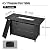 EcoNook 45 inch Propane Fire Pit Table,50000 BTU Gas Fire Pits Table with Lid & Lava Rock & Waterproof Cover, Outdoor Propane Firepit for Dining or Party, Outside, Patio, Garden, Yard