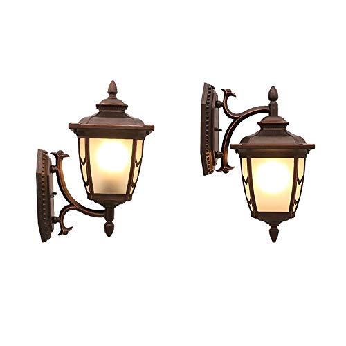 Lanterne murale haut/bas design traditionnel applique E27 IP55 haut de gamme pour façade
