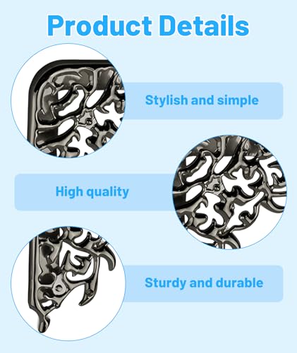 Image of 2 PCS Brocher for Men Suit, Collar Pins, Formal Tie Pin for Men with Brooch Design, Black Shirt Collar Accessories with Intricate Openwork Pattern, Sophisticated Men's Fashion Accessory for Business Attire