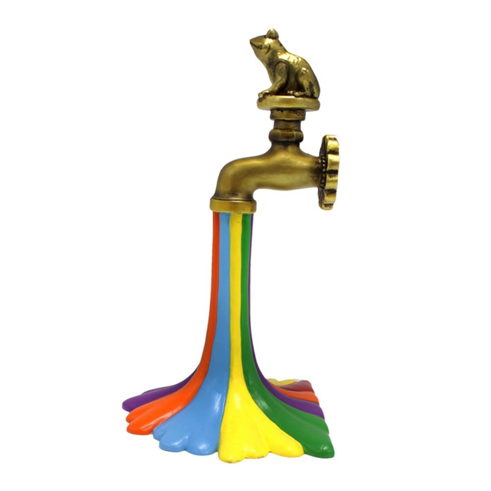 CTRLZS Flowing Rainbow Resin Statue Scene Decoration Room Decoration Garden Decoration Outdoor Decoration Ornaments