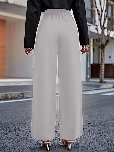 Image of Aahwan Solid Offwhite High Waist Wide Leg Pants for Women's & Girls'