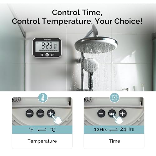 KADAMS Bathroom Shower Clock Waterproof ShowerTimer Countdown Kitchen