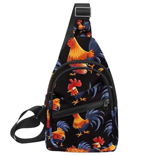 Mochila cruzada con diseño original de pollo y acabados ergonómicos de talla única