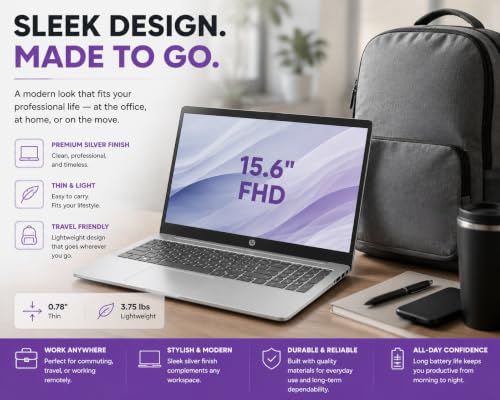Image of HP 15.6 inch FHD Touchscreen Laptop • AMD Ryzen 7 Processor • 16GB RAM • 512GB SSD • Copilot AI • Windows 11 • Wi-Fi 6 • Microsoft 365 • Lightweight Laptop for Students, Home & Everyday Use