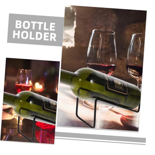 Soporte de mesa para botellas de vino de hierro minimalista 3pcs miniatura 7